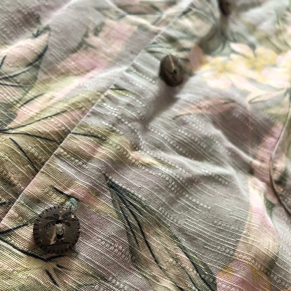 Jamaica Jaxx 100% Silk Hawaiian Button Down Shirt Size L - Picture 5 of 10